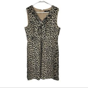 Alex Marie Animal Print Metallic Midi Party Dress 16